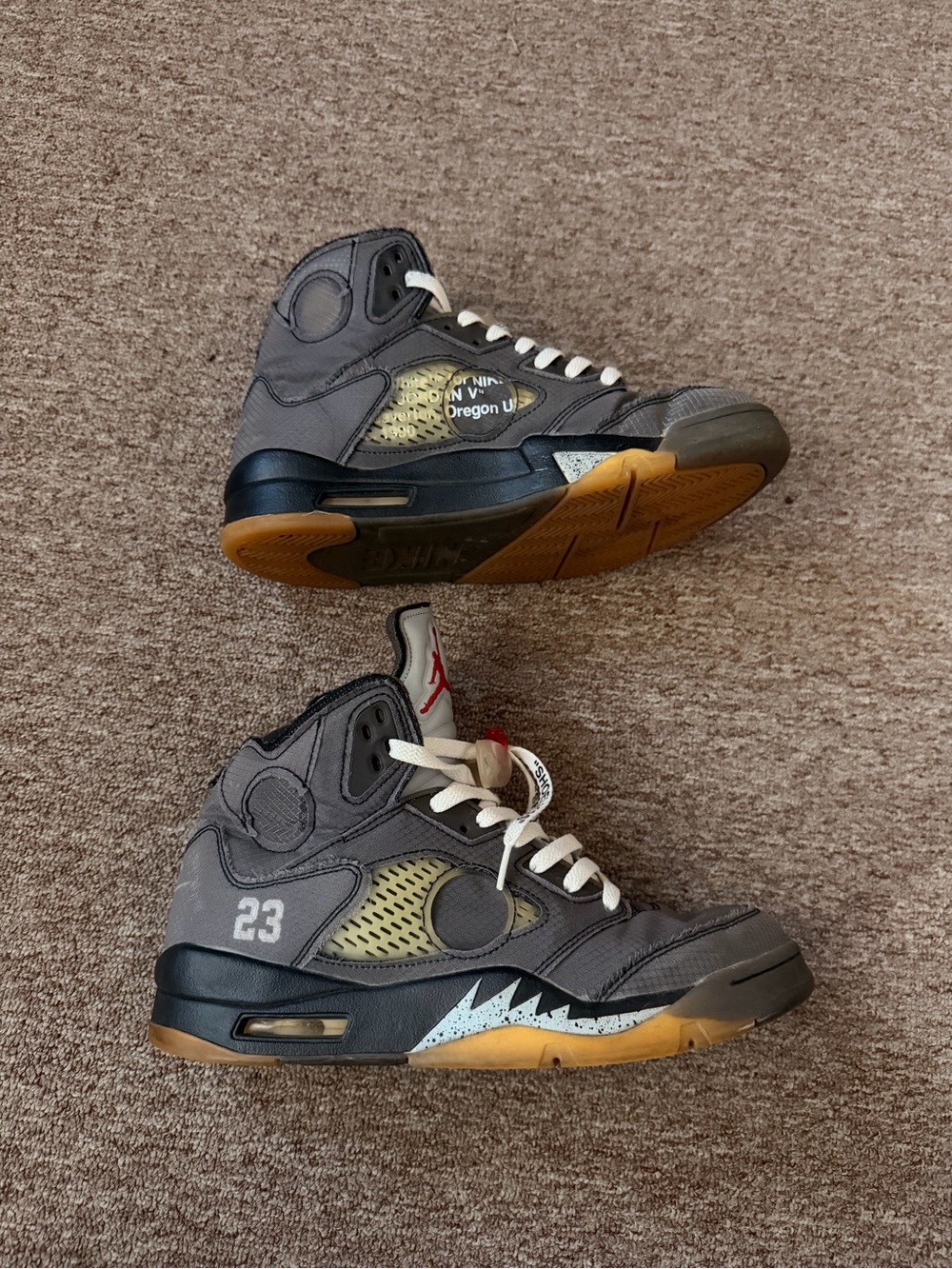 Jordan 5 off white Virgil Sz 9.5 used